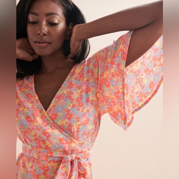 🔆BILLABONG🔆 ALL FOR YOU 2 WRAP DRESS adjustable, beach, activewear, floral - Picture 6 of 13
